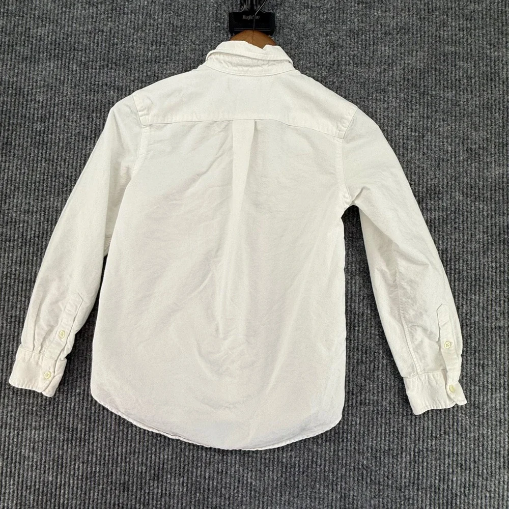 Ralph Lauren Button Down Kids Size M‎ 10-12 White Excellent Oxford Pony Logo